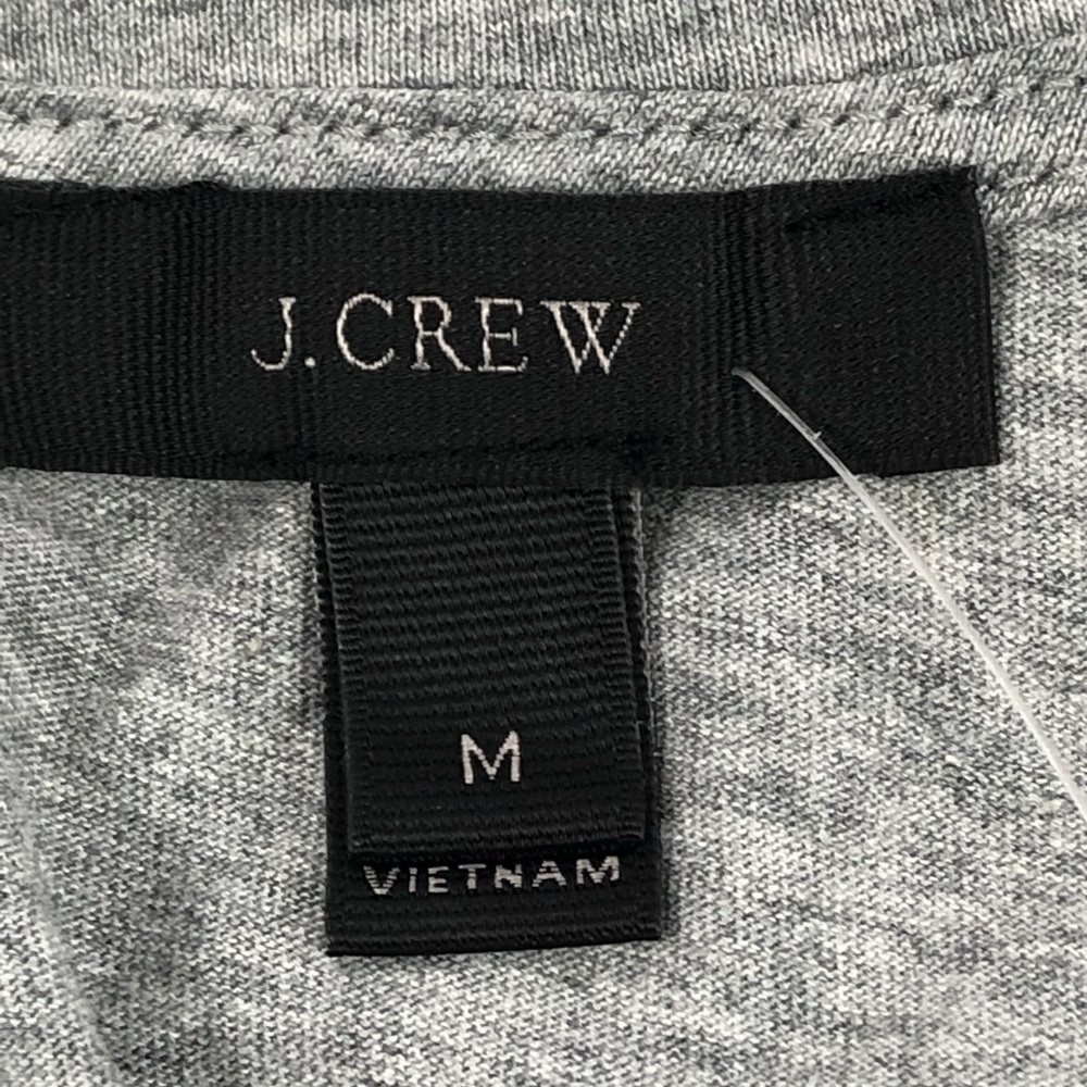 J. Crew Twist Hem Gray Cotton Long Sleeve Tee M - Picture 3 of 8